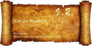 Varju Rudolf névjegykártya